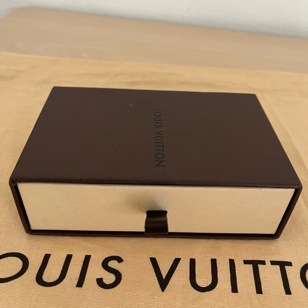 Louis Vuitton Ebene Necklace Earring Cufflink Holder Dust bag Box Vintage Unisex